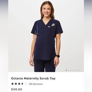 Figs Navy maternity top